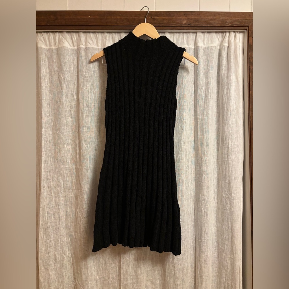 DISSH Vero Black Knit Mini Dress NWT